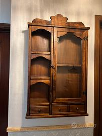 Vetrinetta Pensile Rustica in Legno Massello