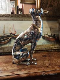 Levriero in metallo cromato