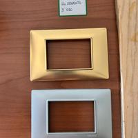 Placca Vimar argento e oro