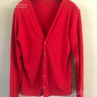 Cardigan american apparel made in usa red rosso
