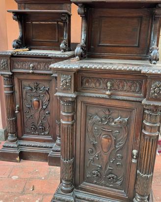 Coppia comodini antichi fine 800 da restaurare