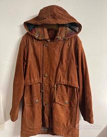 Cappotto ranch vintage in pelle taglia 54