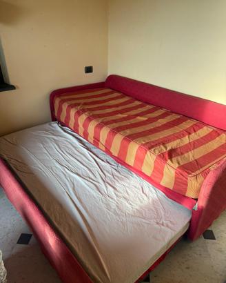 Letto singolo con secondo letto estraibile
