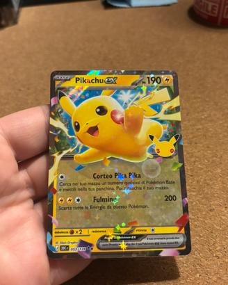 Pikachu Ex 053/128 Rara Holo Set 30 Anniversario
