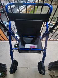 deambulatore 2 in 1 trasformabile in carrozzina 