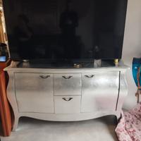 cassettiera foglia argento 