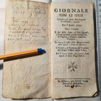 Giornale con le ferie 1790
