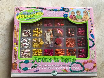 scatola perline in legno per braccialetti-collane