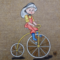 Set scrivania scrittoio vintage dipinto a mano