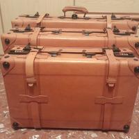 Set di Valigie Vintage in Cuoio