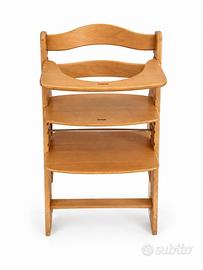 Seggiolone pappa in legno evolutivo Hauck