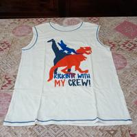 Completo Bambino Benetton Canottiera Dinosauri + P