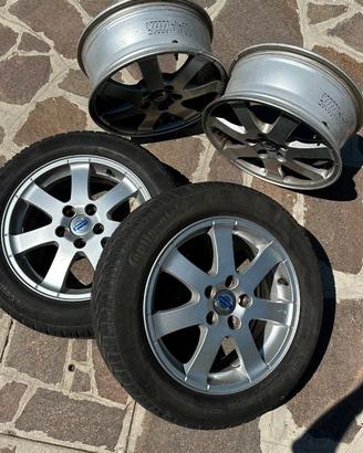 4 Cerchioni Originali Volvo 16"+2 GommeContinental