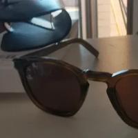 saint laurent sl28 s, marroni /verdi nuovi da sole