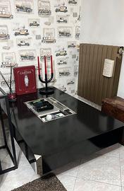 Tavolo Alveo di Willy Rizzo e Mario Sabot nero