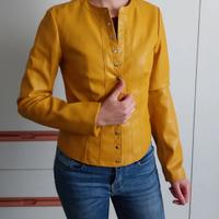 Giacca eco pelle gialla