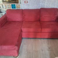 divano letto di tessuto/velluto morbido