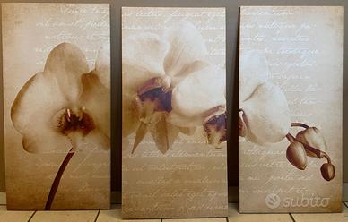 Quadro fiori 120x80cm diviso in 3 quadri
