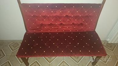 Panca con seduta in velluto