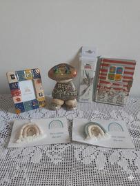 Set cornice, omino di sasso, diario e portachiavi