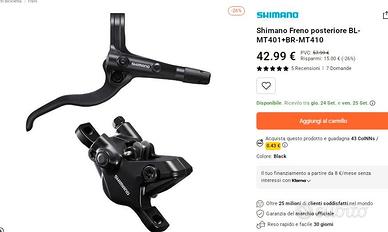 freno posteriore destro nuovo mtb shimano bl-mt401