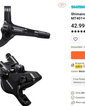 freno posteriore destro nuovo mtb shimano bl-mt401