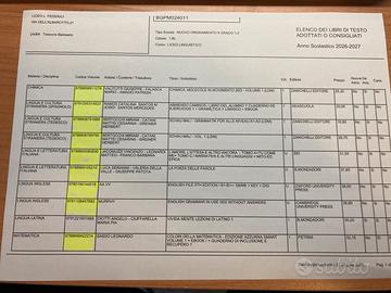 Libri di testo liceo linguistico a.s.2026/27  BG