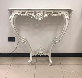 Consolle da ingresso in legno stile barocco shabby