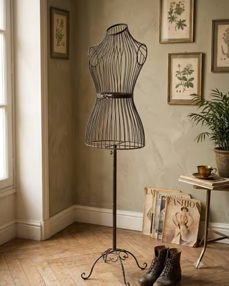 Manichino da sartoria stile vintage nero