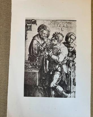 Stampa: Copia da Lucas van Leyden:Il dentista 1523