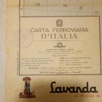 Antica Carta Ferroviaria d'Italia