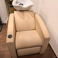 Poltrona parrucchiere poggiapiedi elettrico