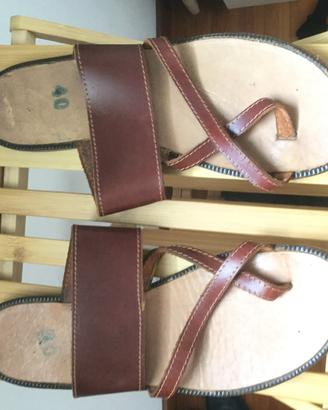 Infradito artigianali in cuoio  donna /uomo  39/40