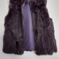 gilet vera pelliccia grigia