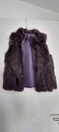 gilet vera pelliccia grigia