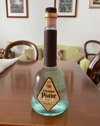 Bottiglia Grappa Piave Bianca sigillata vintage