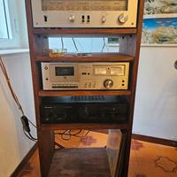 Stereo vintage amplificatore radio, audio cassette