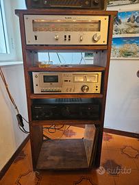 Stereo vintage amplificatore radio, audio cassette
