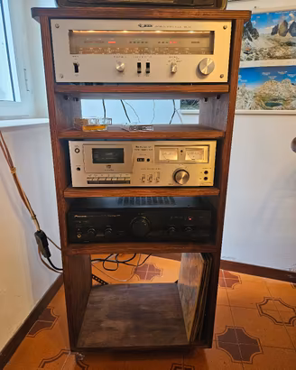 Stereo vintage amplificatore radio, audio cassette