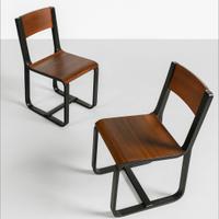 Due sedie design Giuseppe Pagano per   Maggioni