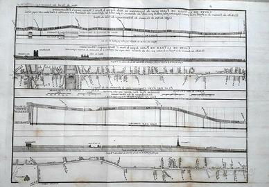 mappa antica di Parigi del 1742