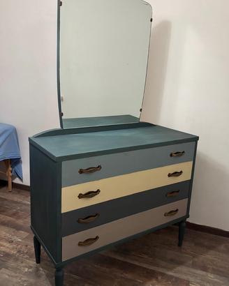 Comò con specchio stile Shabby