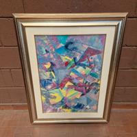 Quadro astratto geometrico del pittore Giuseppe Ba