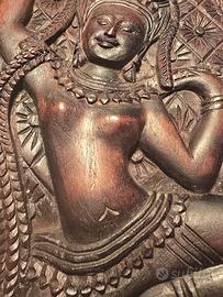 Aspara - Bali Pannello Legno Intagliato Bali - Mot