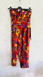 vestito pantalone fantasia s/bretelle