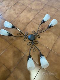 Lampadario a sei punti luce