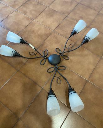 Lampadario a sei punti luce