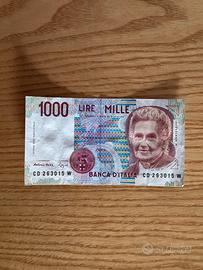Banconota Mille 1000 Lire Montessori