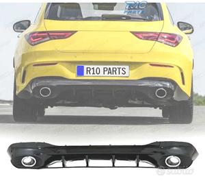 DIFFUSORE MERCEDES CLA W118 X118 19-25 AMG NERO LU