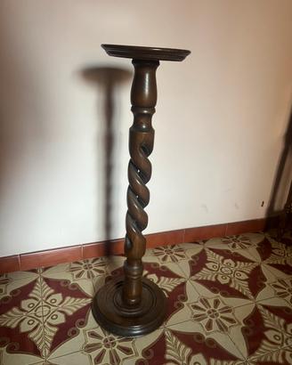 Colonnina / piedistallo in legno massello tornito